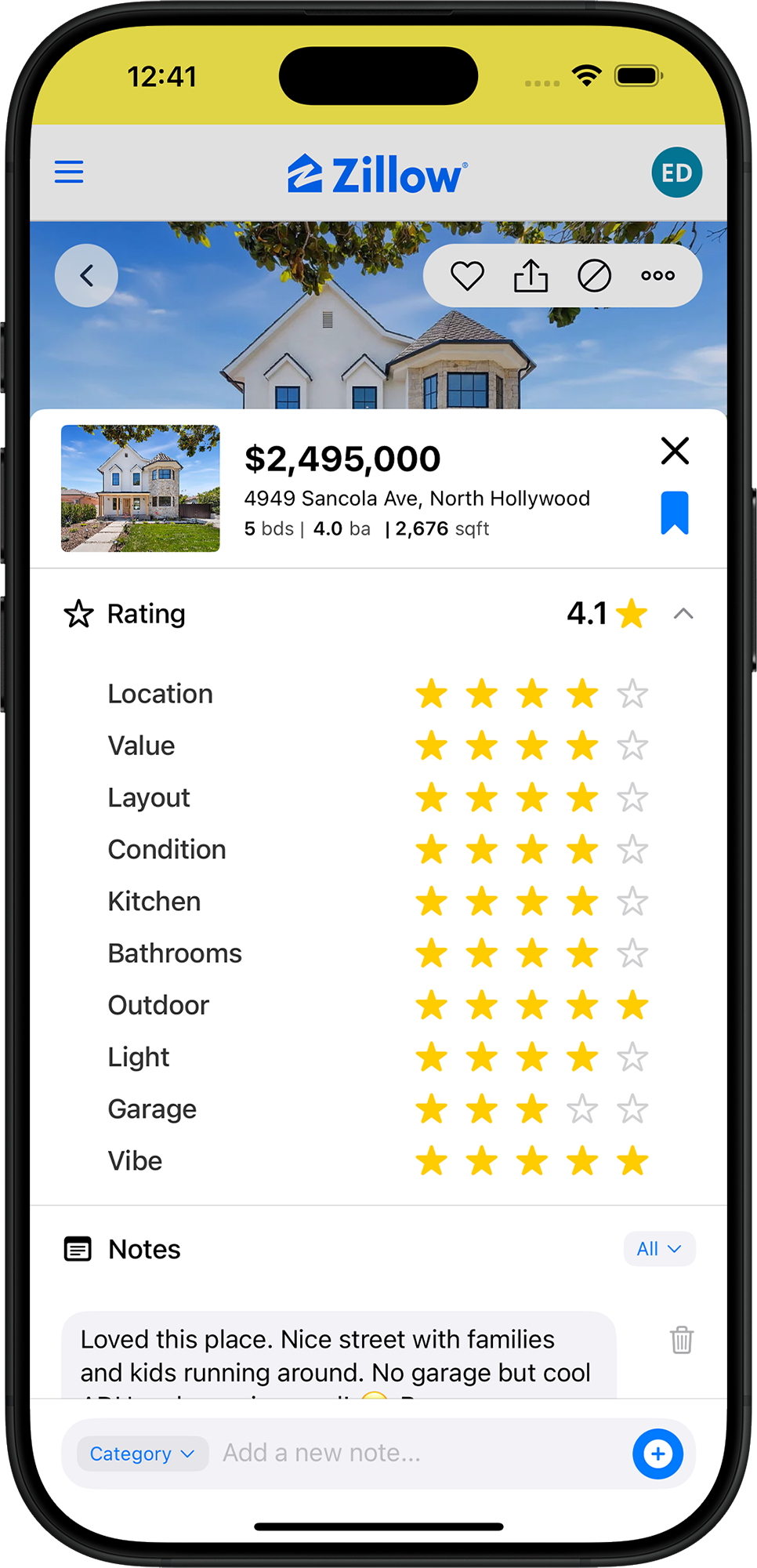Listing Vibes App